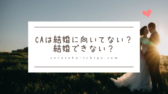 Ca 客室乗務員 は結婚に向いていない 結婚できない 論争についての考察 空飛ぶいちご