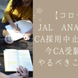 【コロナ】JAL ANA 各社CA採用中止/中断!今CA受験生がやるべきことは?